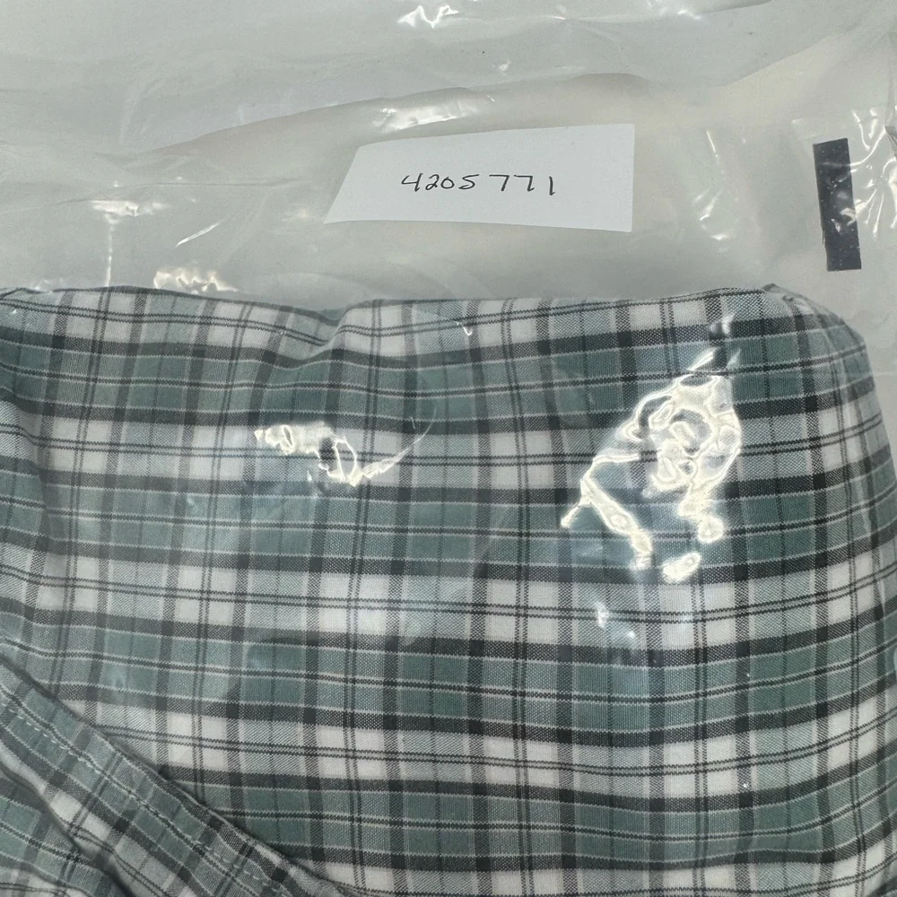 J. Crew Stretch Men’s Green Plaid Casual Button Down Shirt Long Sleeve Slim Fit‎